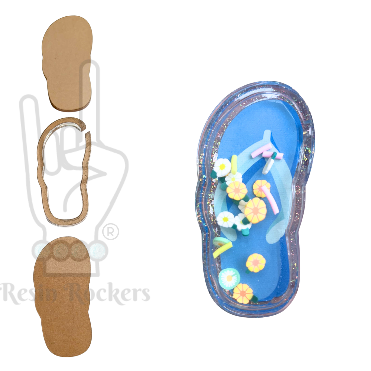 Flip Flop Sandal Snow Globe Shaker Blank Kit