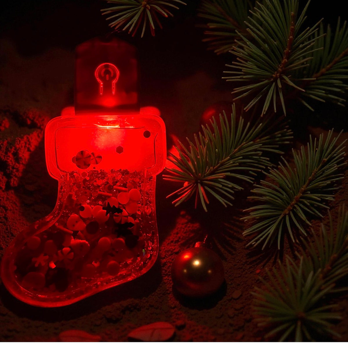 Stocking LED Snow Globe Shaker Ornament Blank Kit