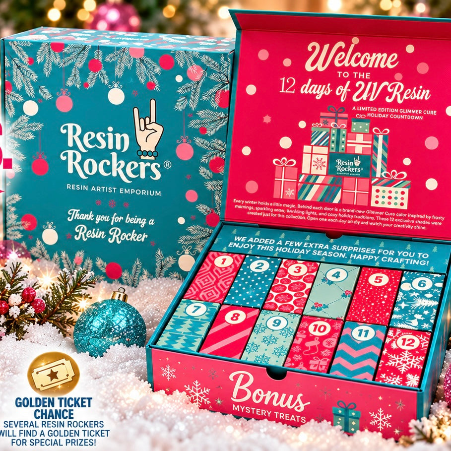 12 Days of Unreleased Glimmer Cure UV Resin Advent Calendar Gift Box PRE-ORDER