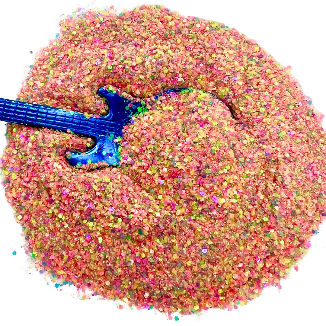 Bubble Gum Glow Sparkle Rainbow Glow in the Dark Medium Chunky Glitter Mix