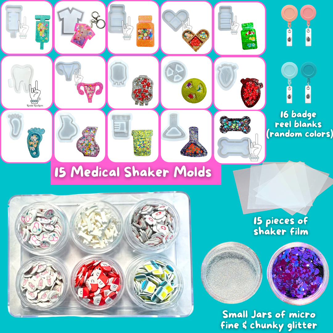 Medical Shaker Badge Reel Mold Crafting Kit