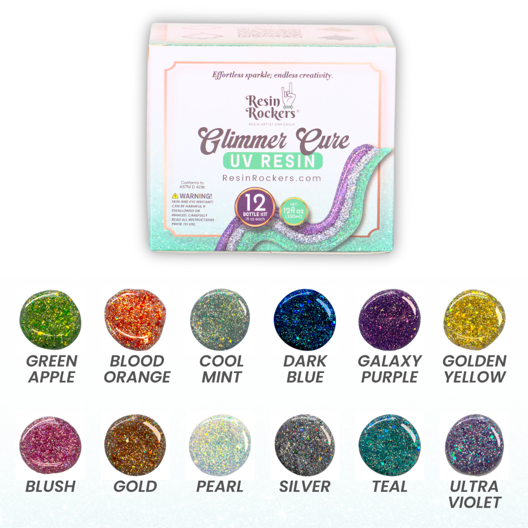 Glimmer Cure Glitter UV Resin Hard Type™️ - Individual Bottles Only