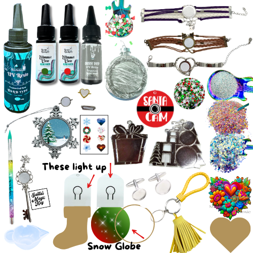 Handmade for the Holidays UV Resin Workshop Kit PREORDER - FREE Virtual Class 11/13 @ 830p ET
