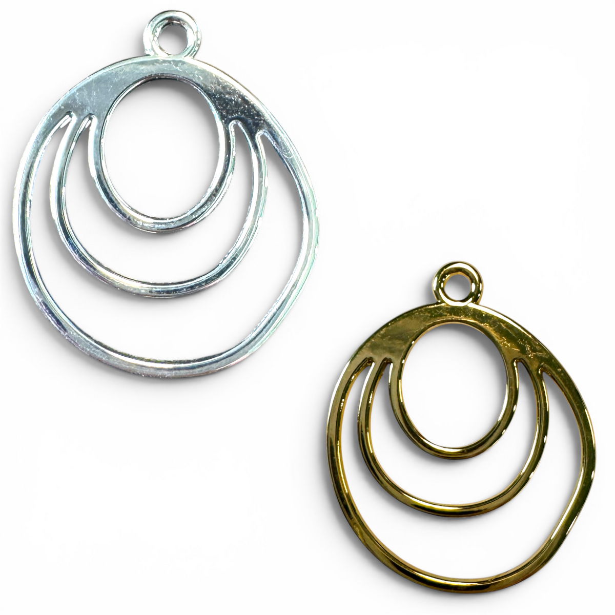 Circle Geo Shape Open Back Bezel Blank - 10 Pc