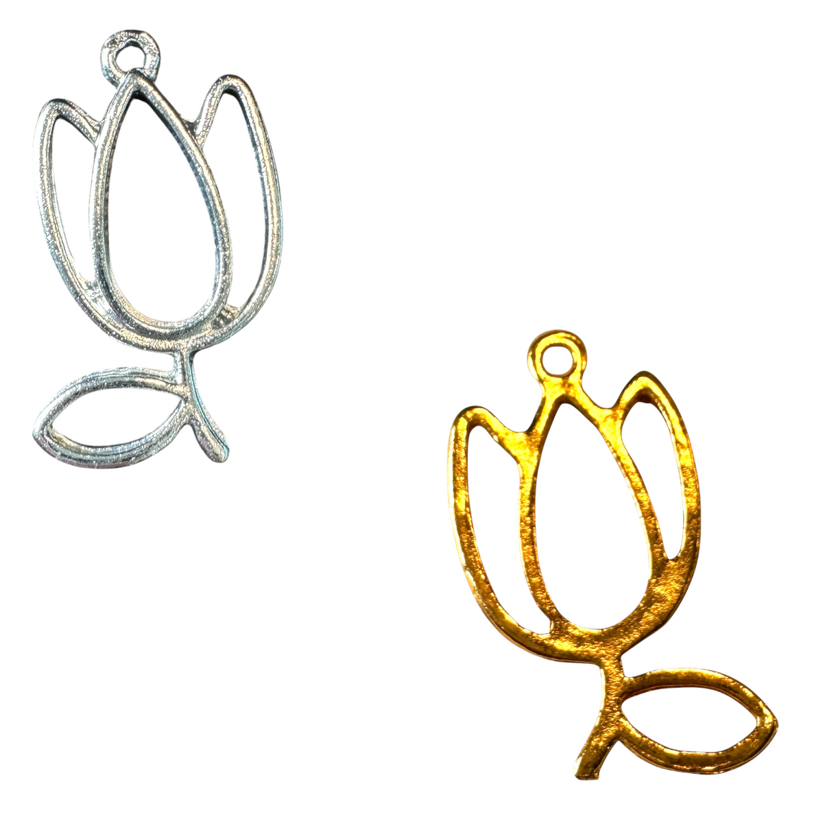 Mini Tulips Open Back Bezel Blank - 10 Pc