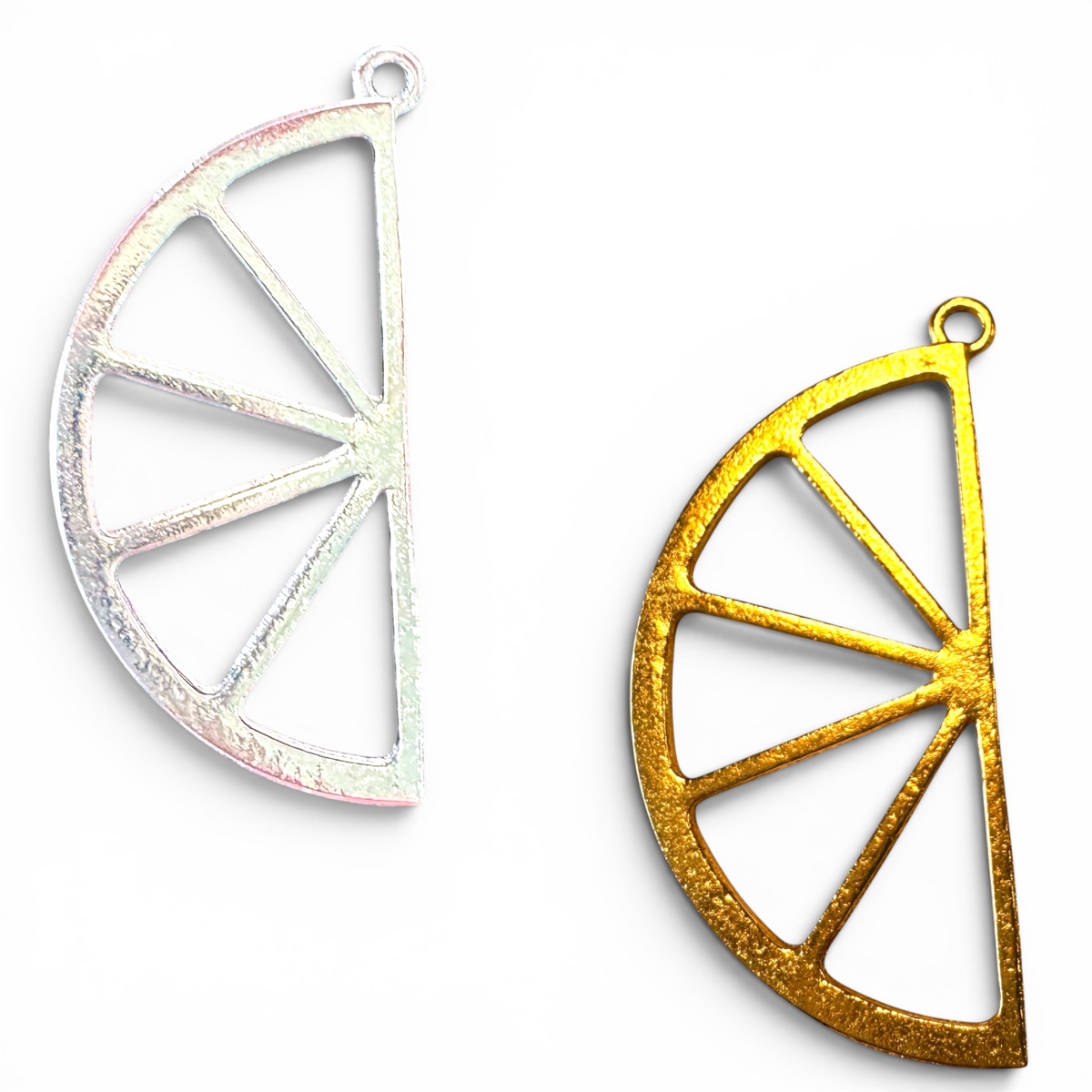 Lemon or Orange Slices Open Back Bezel Blank - 10 Pc