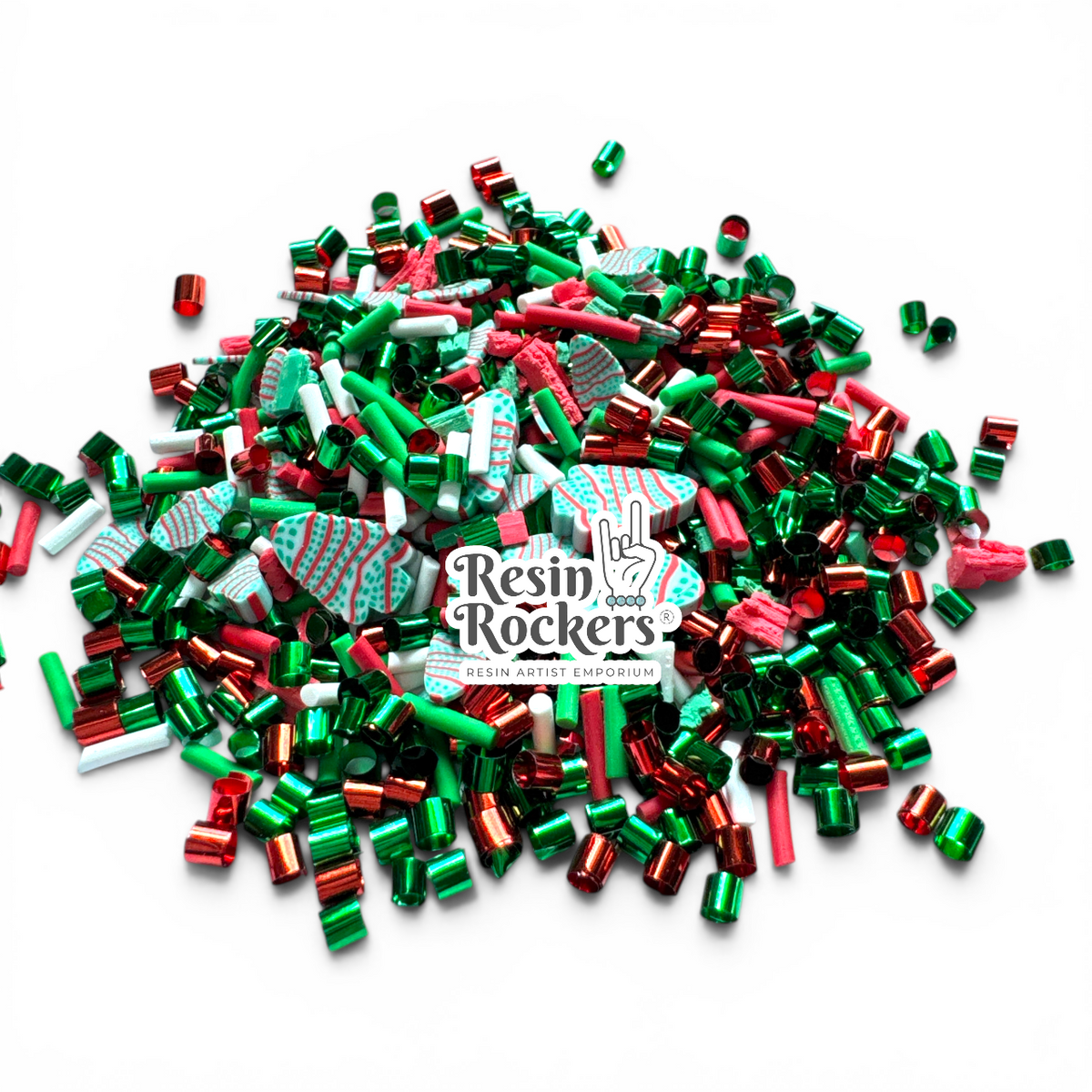 Christmas Tree Cake Confetti Polymer Clay Pieces