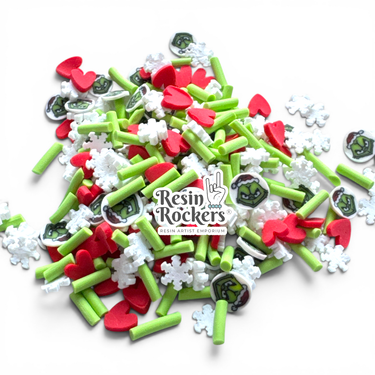Mr. Grouch Snowflake Winter Mix Polymer Clay Pieces