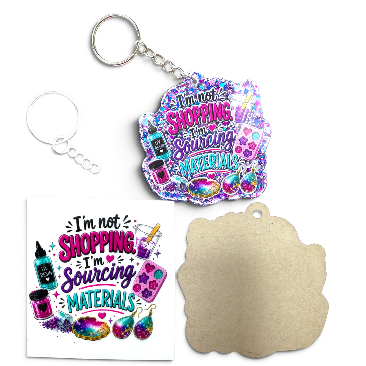 I'm Not Shopping I'm Sourcing Keychain Project Pack