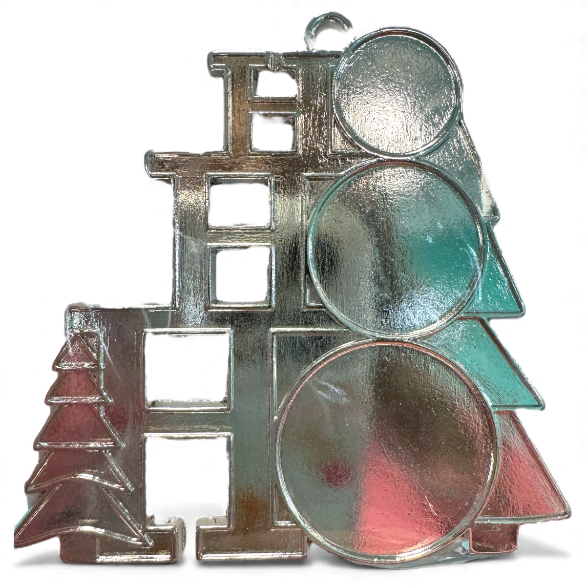 Metal HO HO HO Santa Gift Ornament Blank