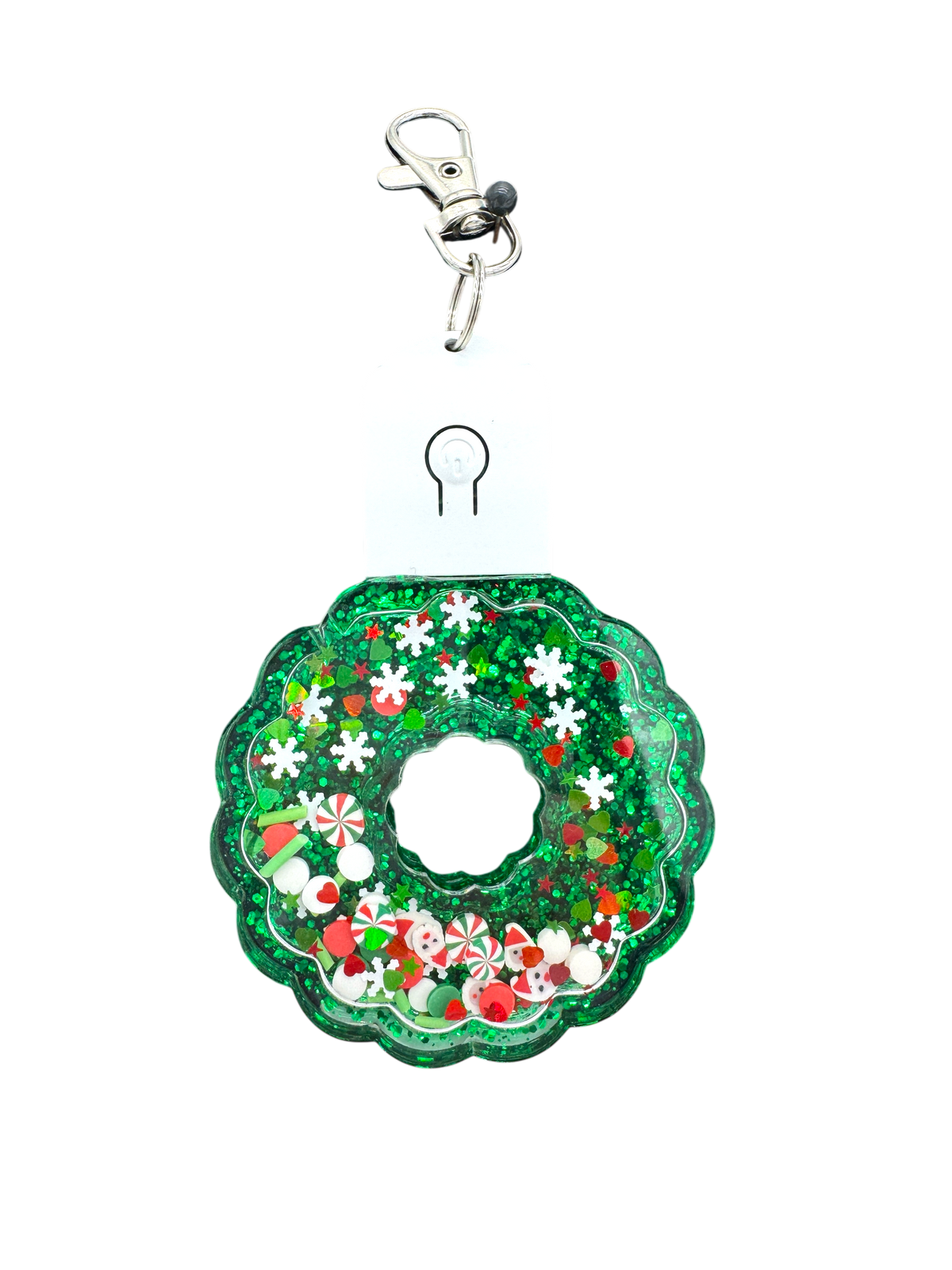 Wreath LED Snow Globe Shaker Ornament Blank Kit