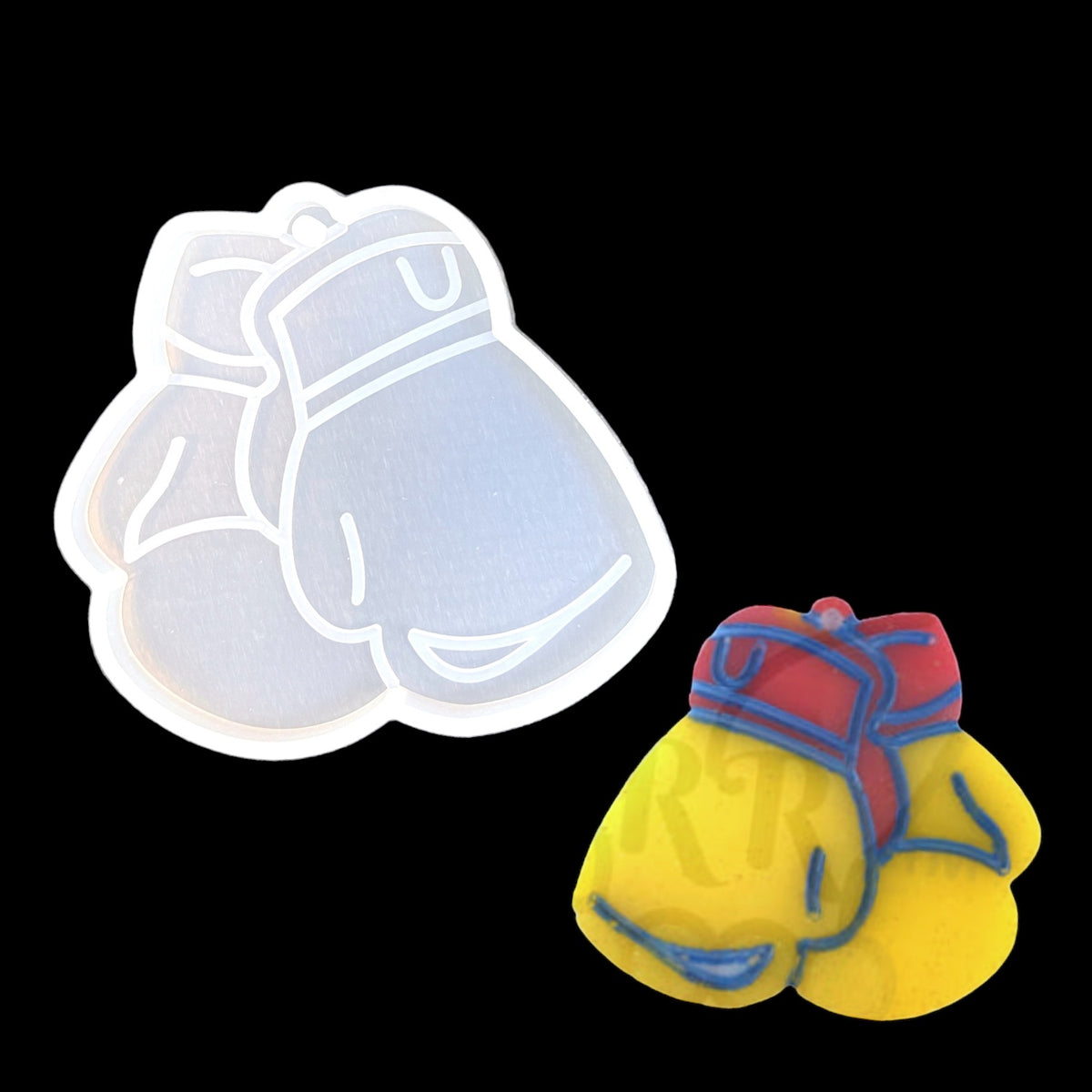 Boxing Gloves Keychain UV Safe Silicone Mold for Epoxy Resin Art
