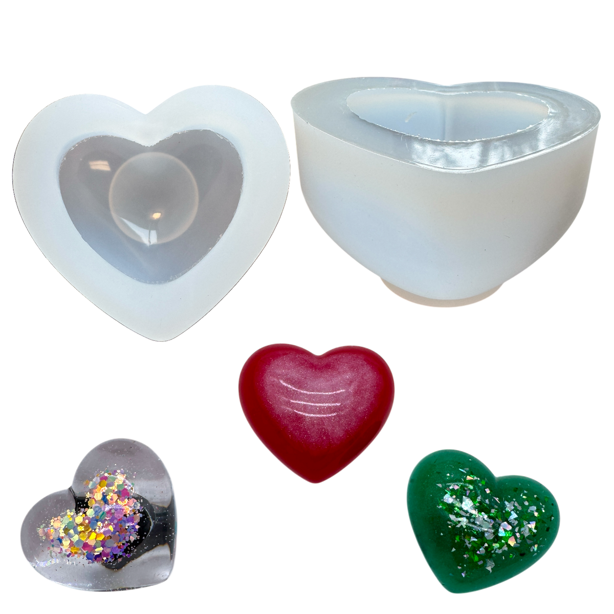 Paper Weight Heart Mold for Epoxy Resin