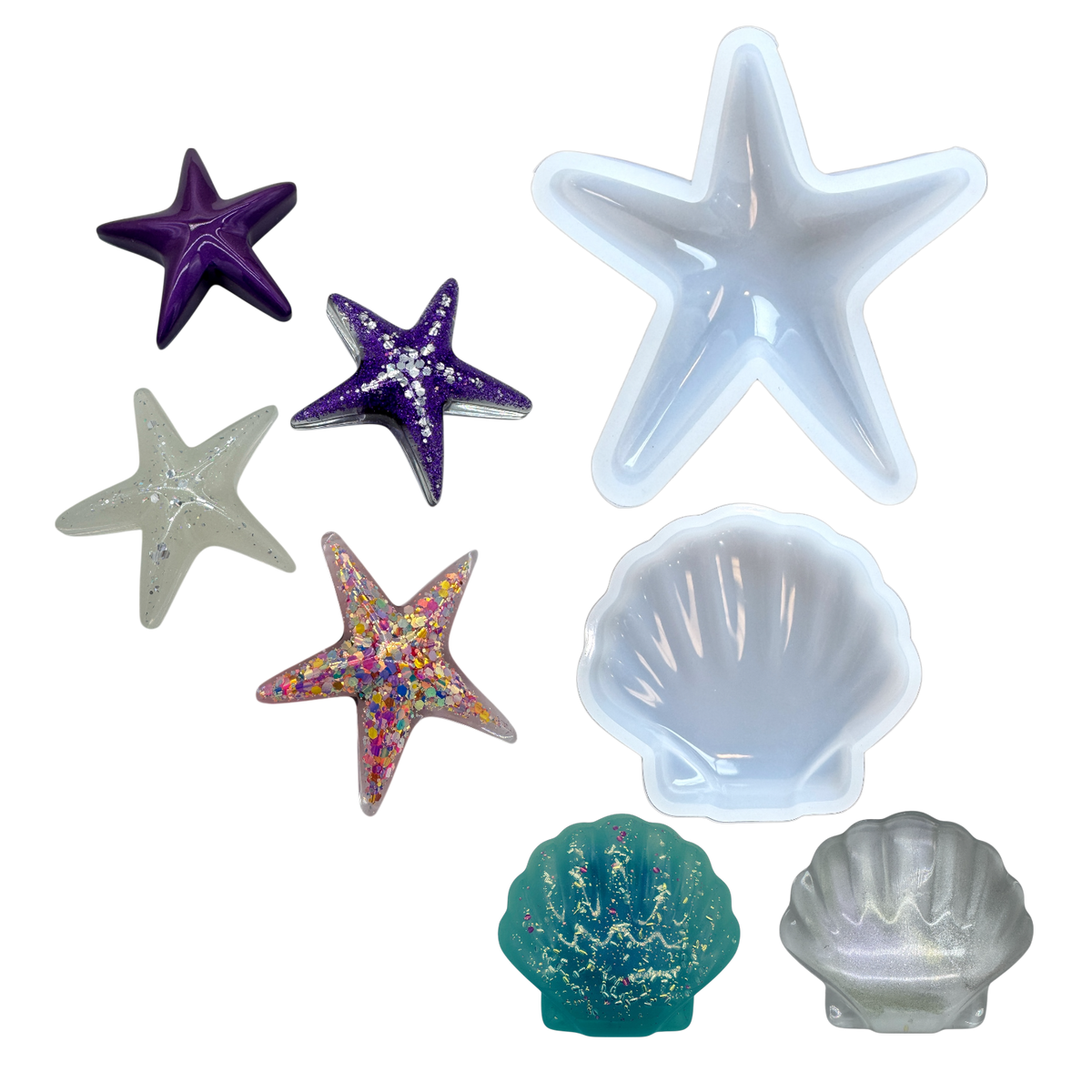 Starfish and Sea Shell Mold Set for UV and Epoxy Resin