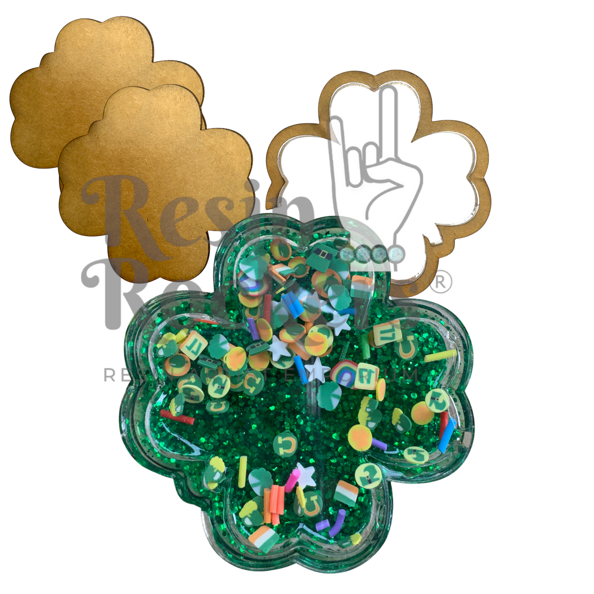 St. Patrick's Day Clover Snow Globe Shaker Blank Kit