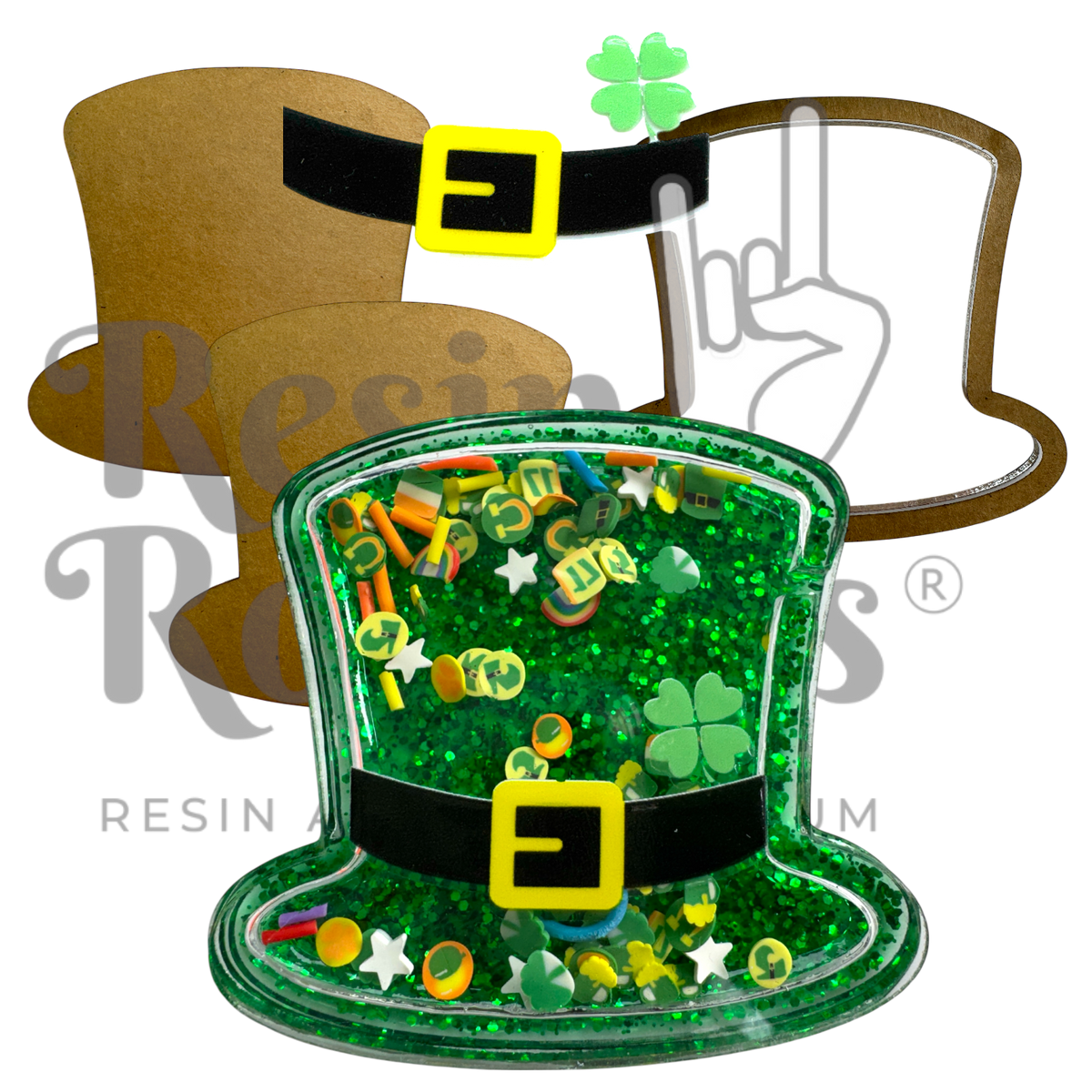 St. Patrick's Day Leprechaun Hat Snow Globe Shaker Blank Kit