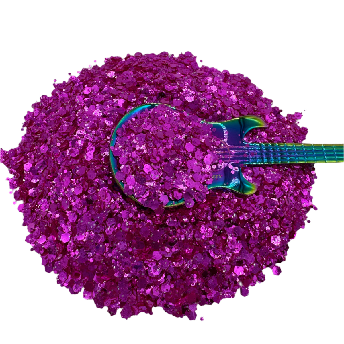 Pink Matter Fluorescent Mirror Flash Premium Pixie for Poxy Chunky Glitter Mix