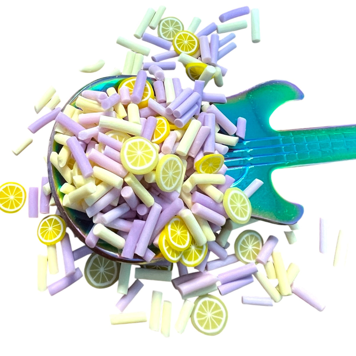 Lemon Lavender Mix Polymer Clay Pieces for Epoxy and UV Resin Art