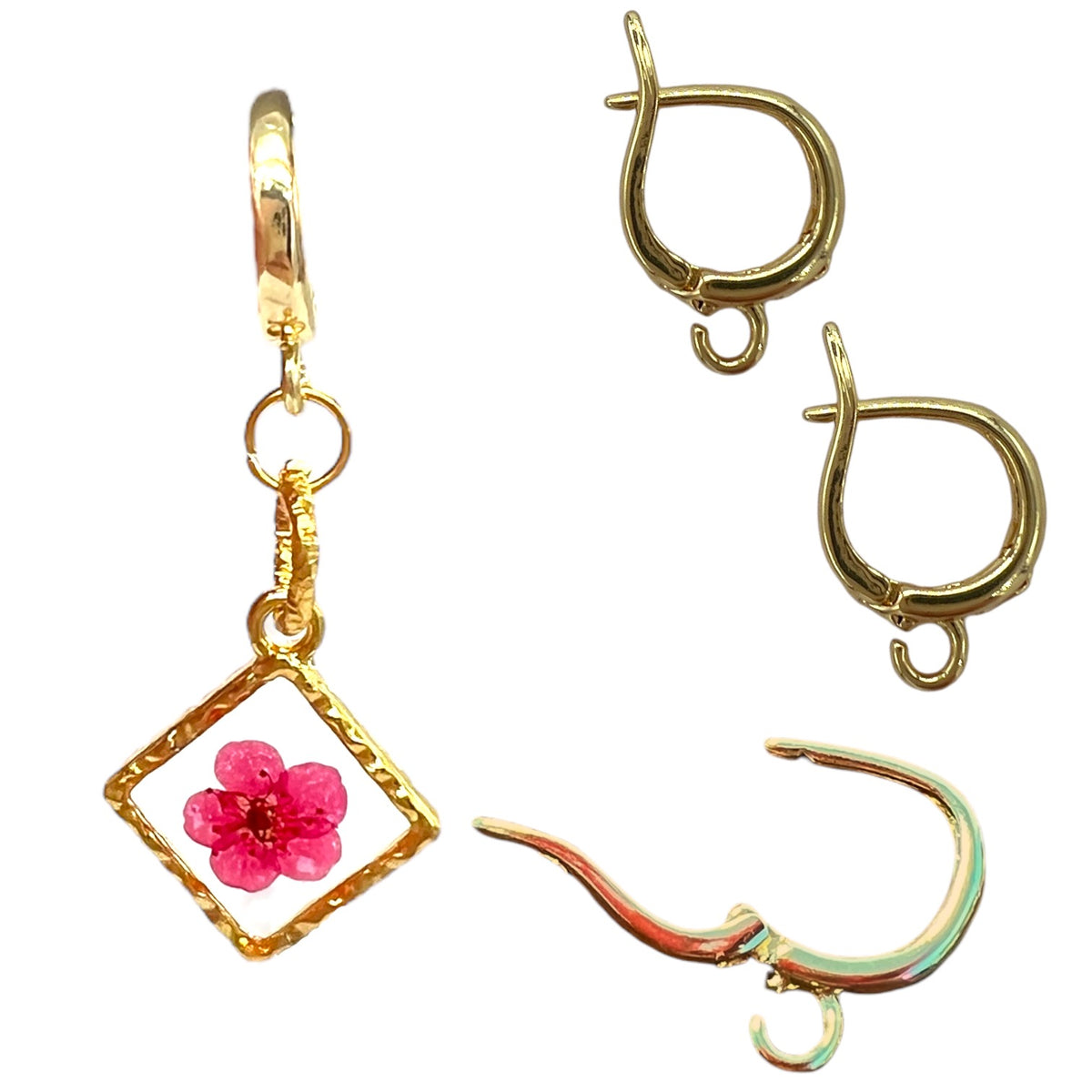 Leverback with Loop Hoop Earring Findings