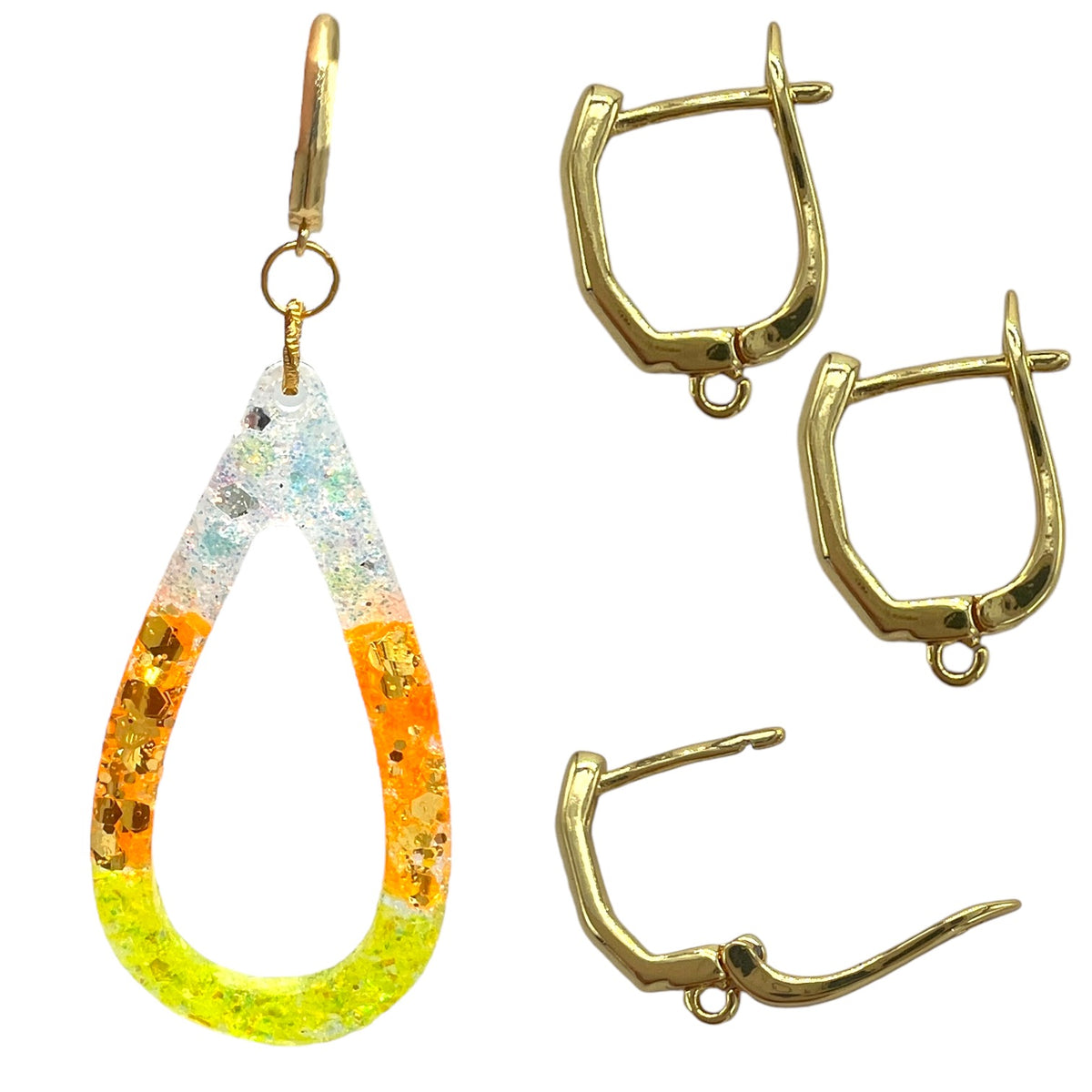 Angled Loop Leverback Dangle Earring Findings (1 pair) High Quality Hypoallergenic