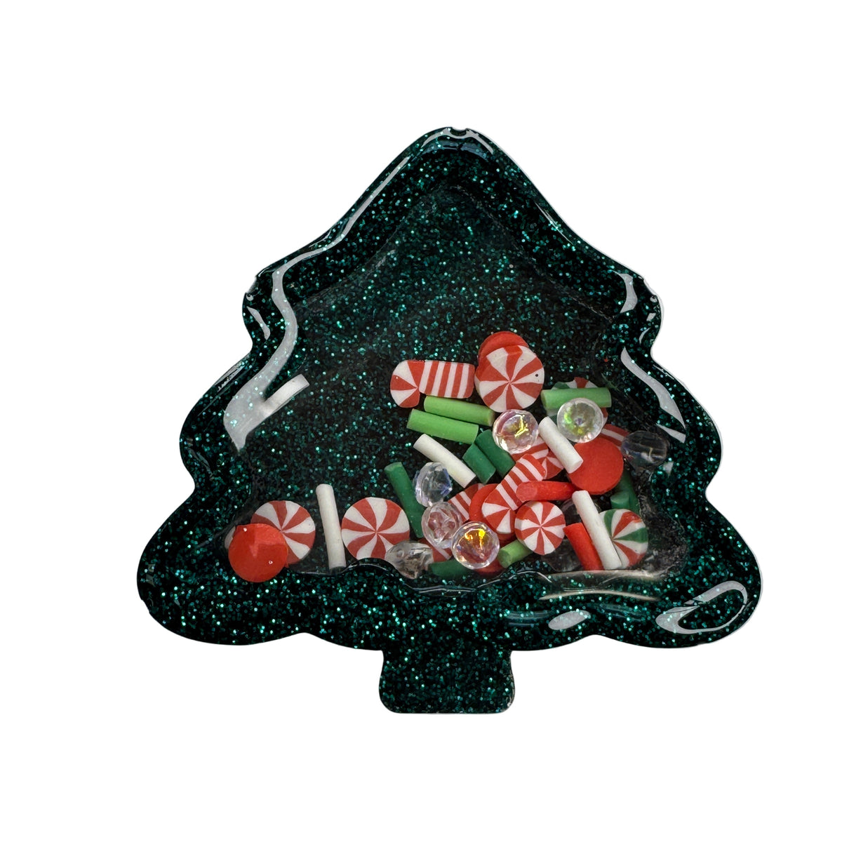 Christmas Tree Shaker Badge Reel or Phone Grip Mold with Pre-cut Film