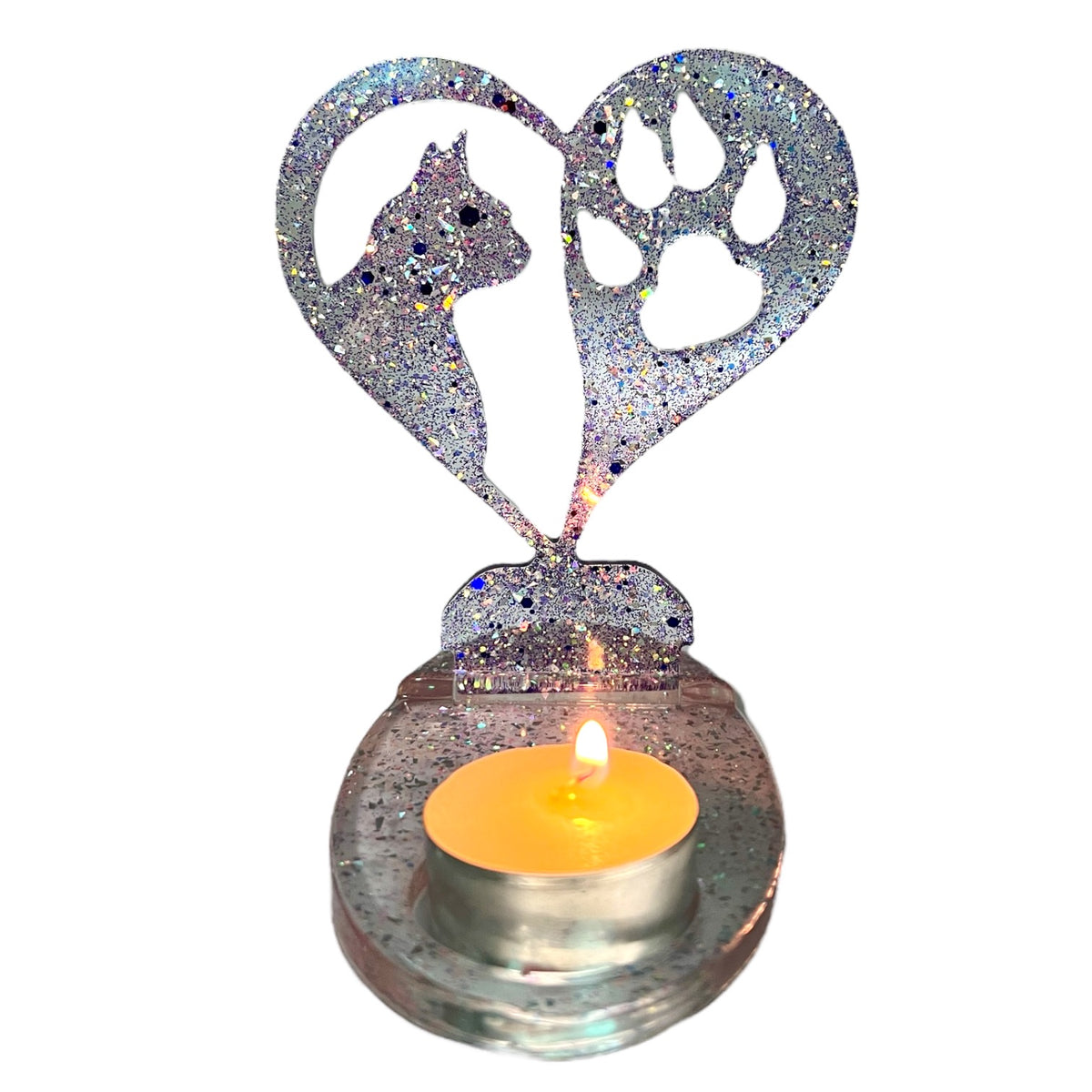 Cat Pet Preservation Tealight Candle Holders Silicone Mold for UV or Epoxy Resin Art