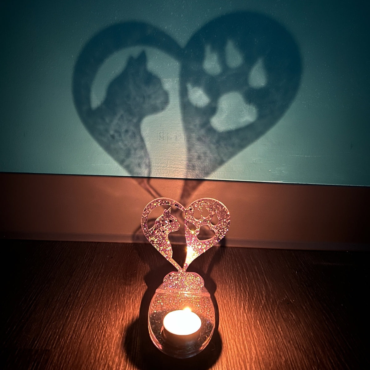 Cat Pet Preservation Tealight Candle Holders Silicone Mold for UV or Epoxy Resin Art