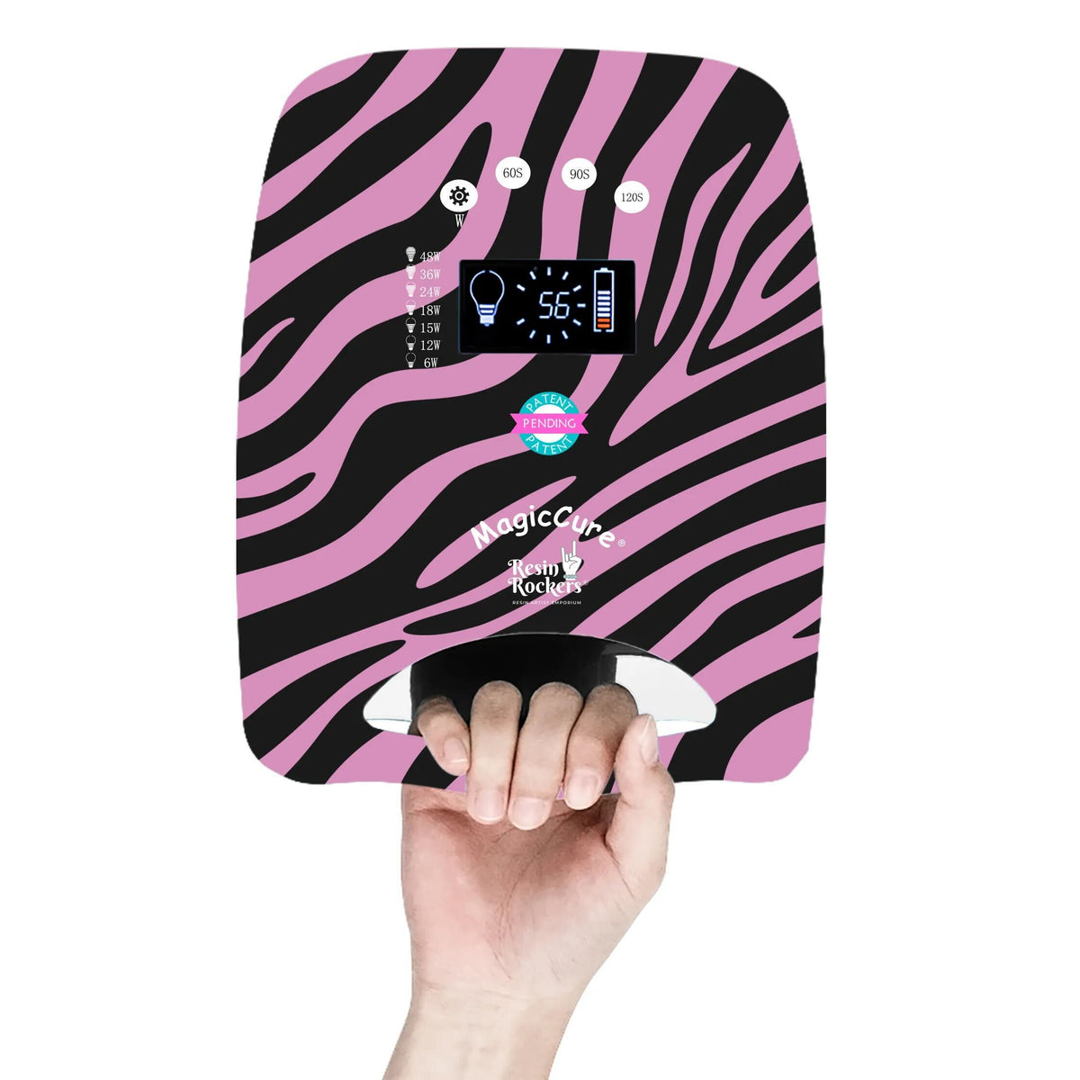 PREORDER Pink Zebra Striped Resin Rockers MagicCure® LED 360 Curing Lamp for UV Resin MC1100