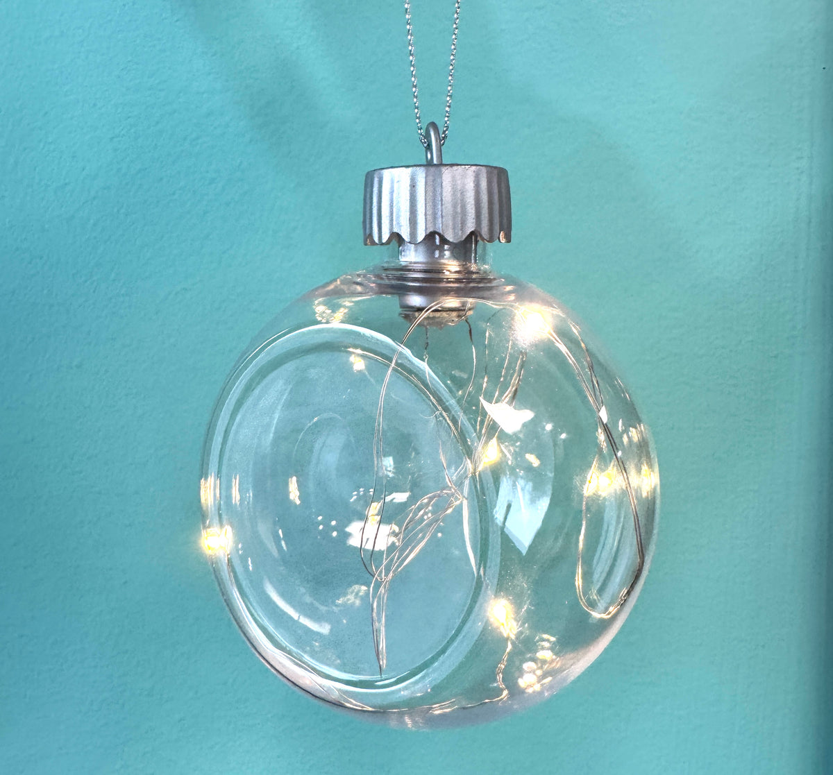 LED Flat-sided Globe Ornament Blank for Epoxy Resin