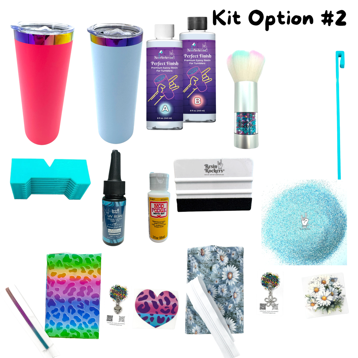 Zipper Tumbler with Epoxy and Fabric Class Kit with Pre-recorded Tutorial