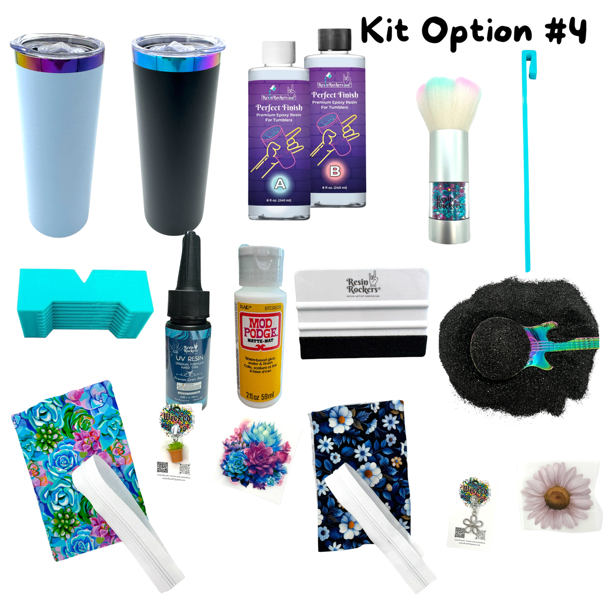 Zipper Tumbler with Epoxy and Fabric Class Kit with Pre-recorded Tutorial
