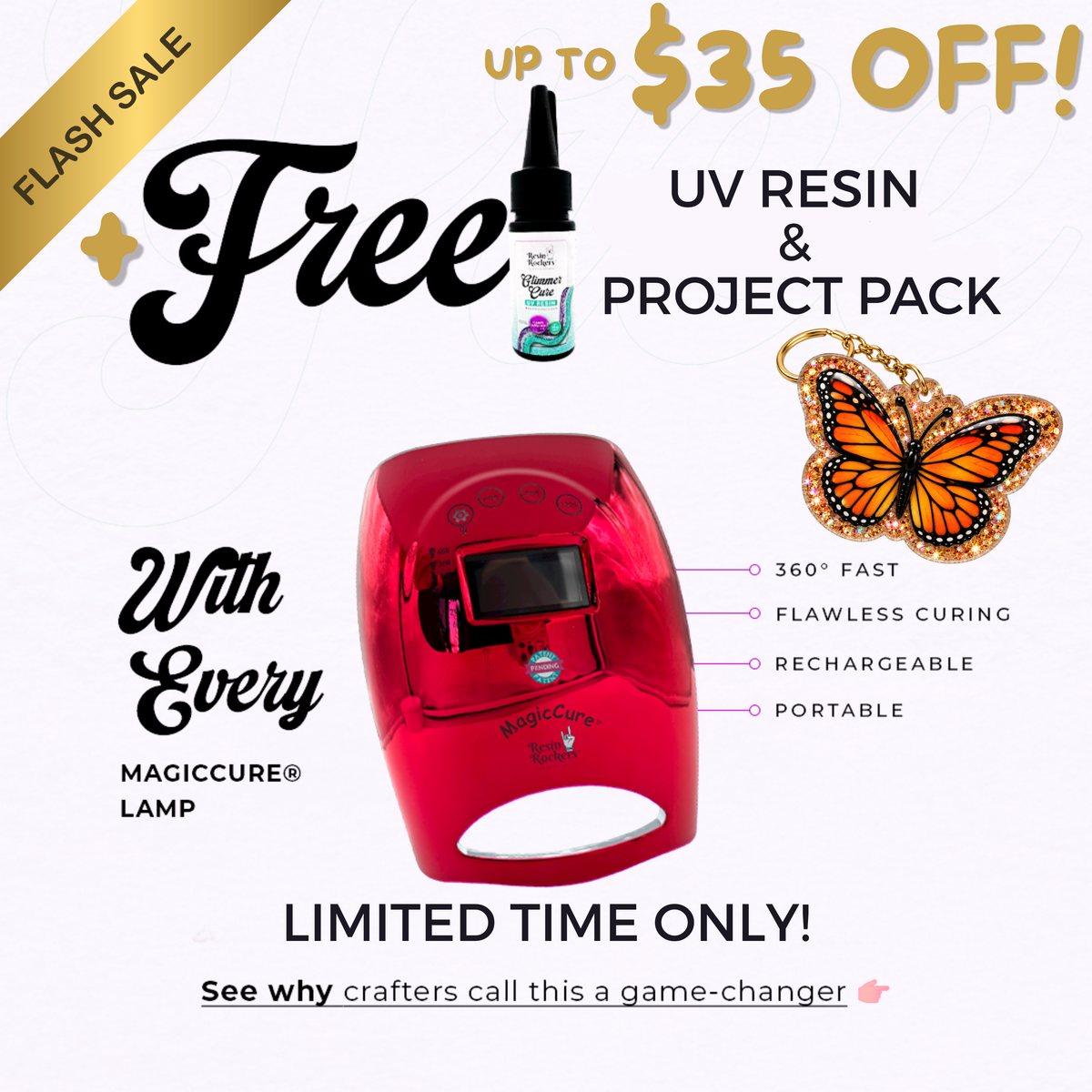 MagicCure® LED 360 Curing Lamp for UV Resin - Multiple Colors Available!