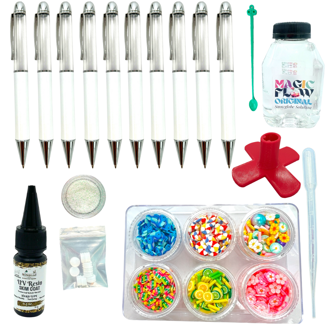 Life&#39;s a Beach Snow Globe Chunky Ballpoint Sublimation Pen Crafting Kit