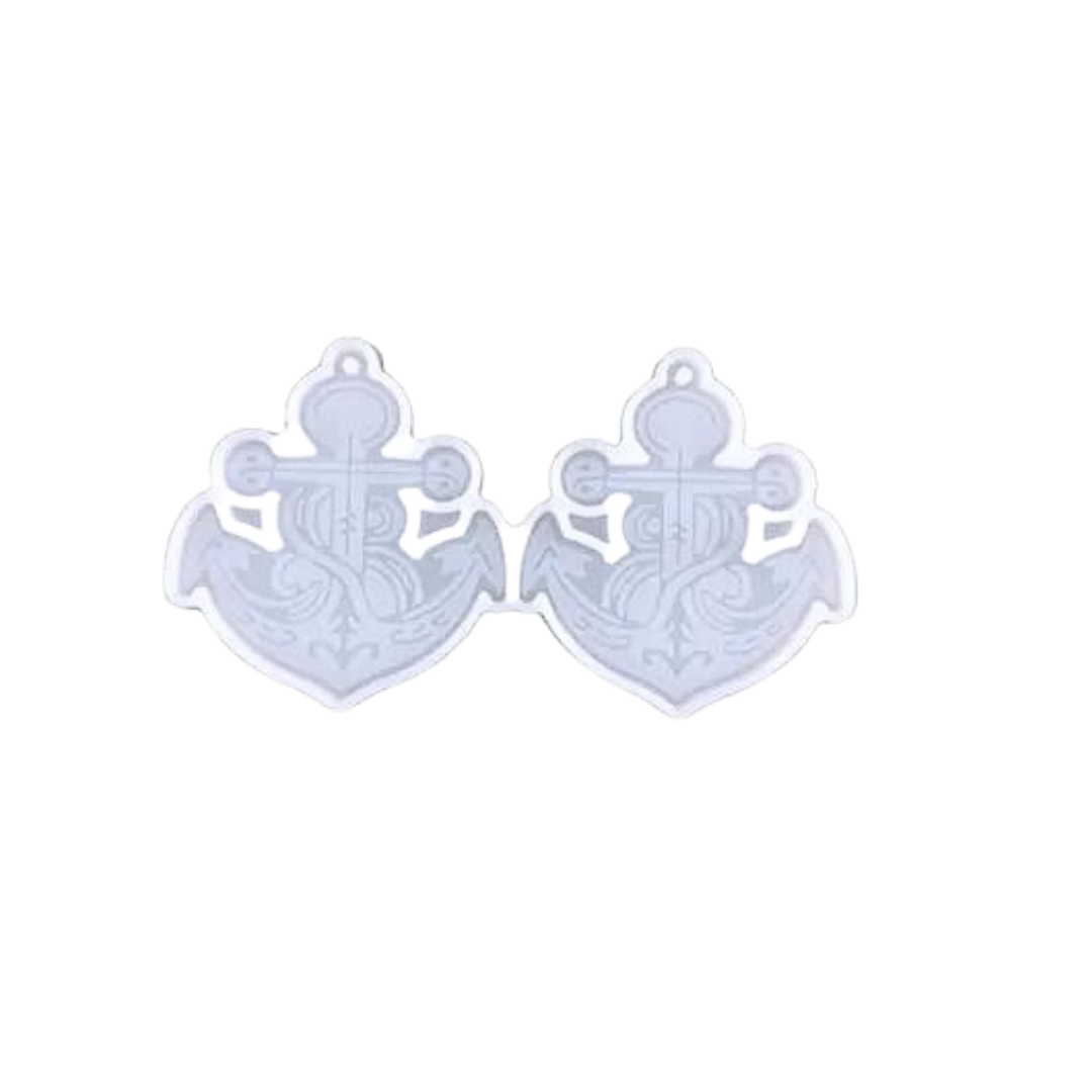 Wavy Anchor Dangle Earring Mold for UV and Epoxy Resin Art