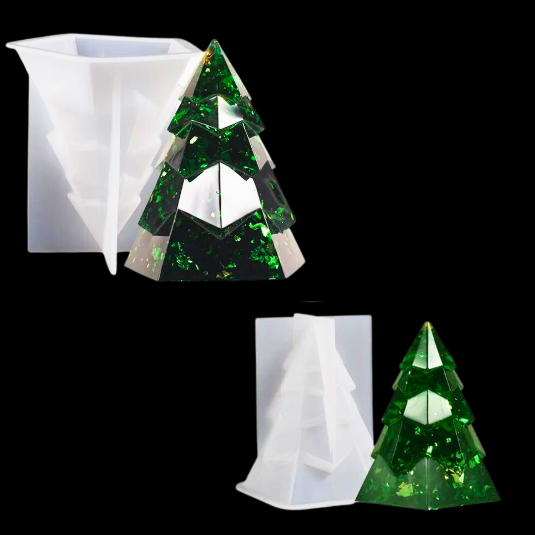 3D Geometric Christmas Tree Mold for Epoxy Resin