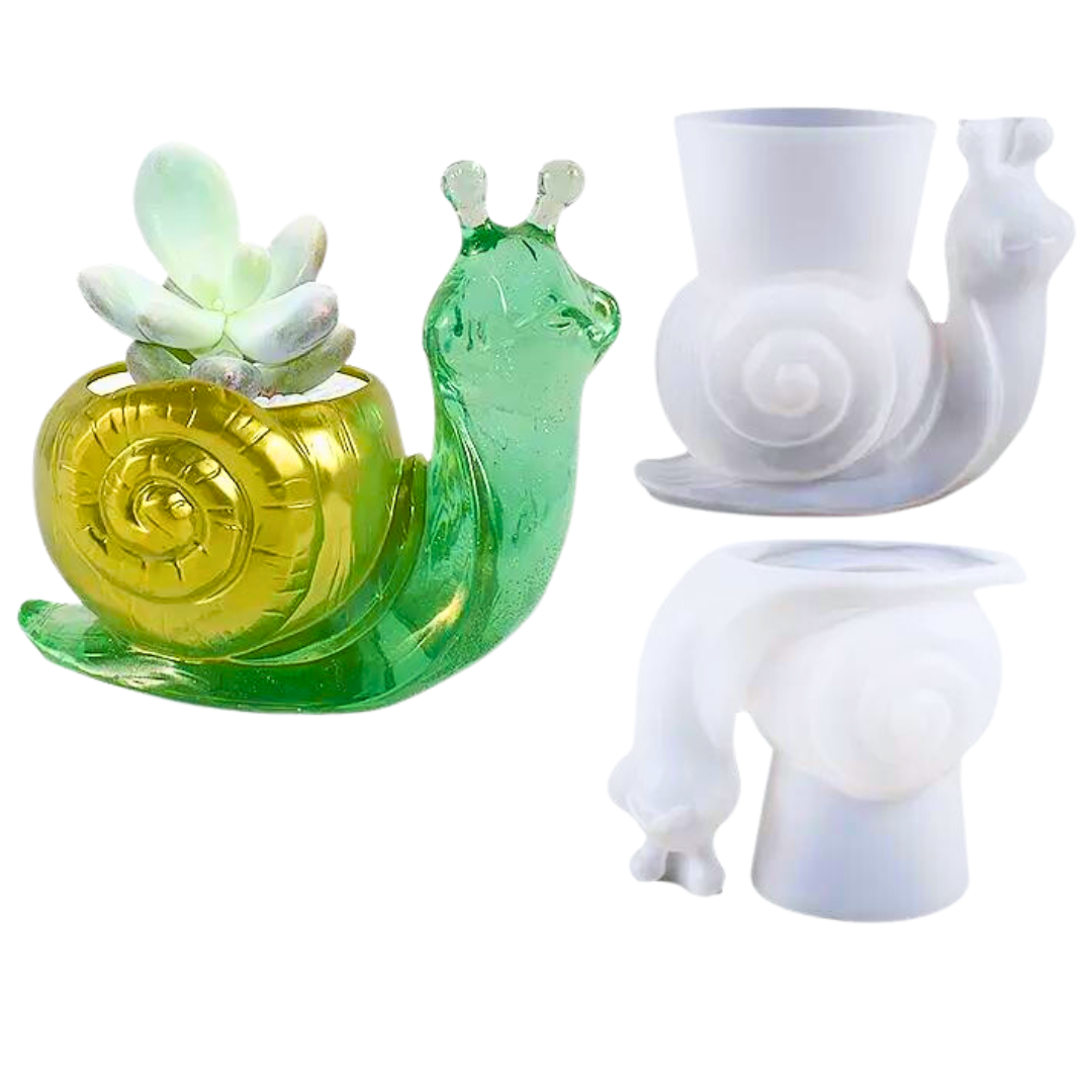 Snail Vase Plant Pot Silicone Mold for Epoxy Resin Art