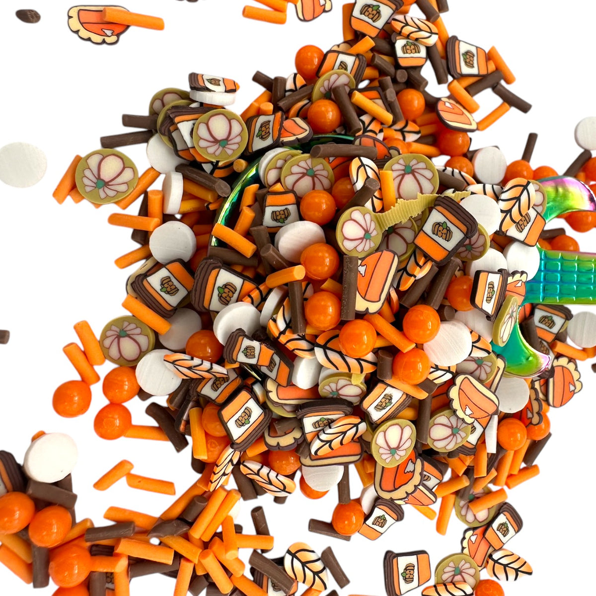 Pumpkin Spice Fall Mix Polymer Clay Pieces