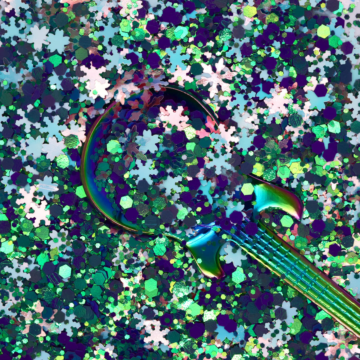 Silent Night Holographic Holiday Chunky Color-shifting Glitter Mix with Shapes