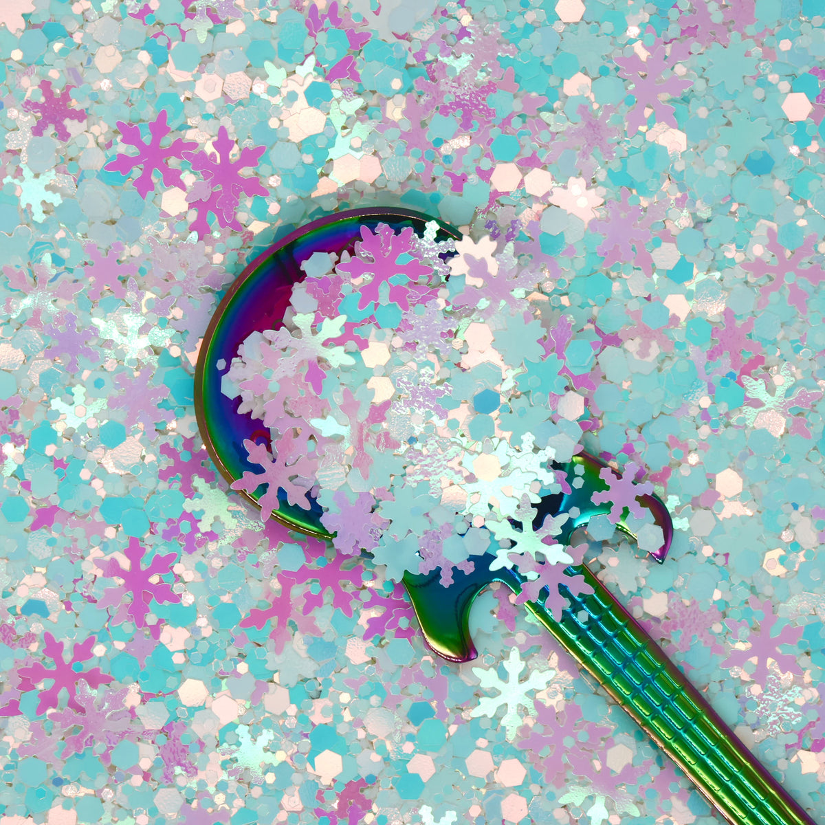 White Christmas Holographic Opal Holiday Chunky Glitter Mix