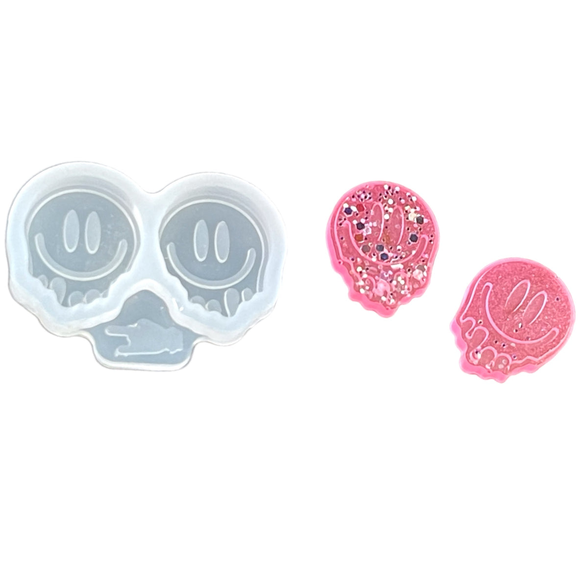 Drippy Smiley Resin Rockers Exclusive Stud Earring Mold for UV and Epoxy Resin