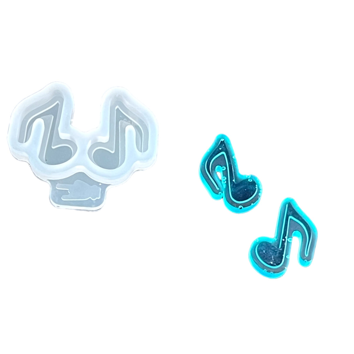 Music Note Resin Rockers Exclusive Stud Earring Mold for UV and Epoxy Resin