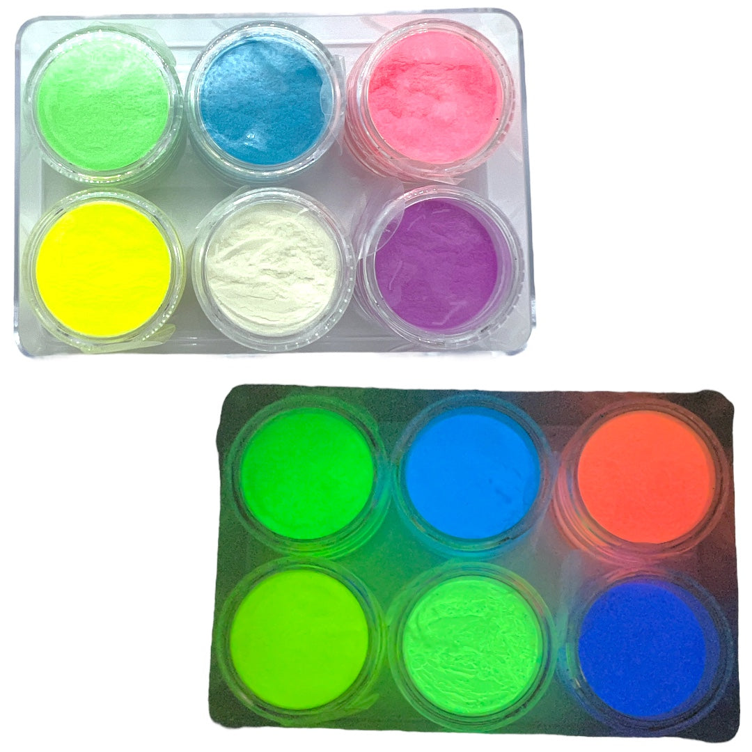 Glow On Combo Set of Glow Powder for Epoxy and UV Resin Art