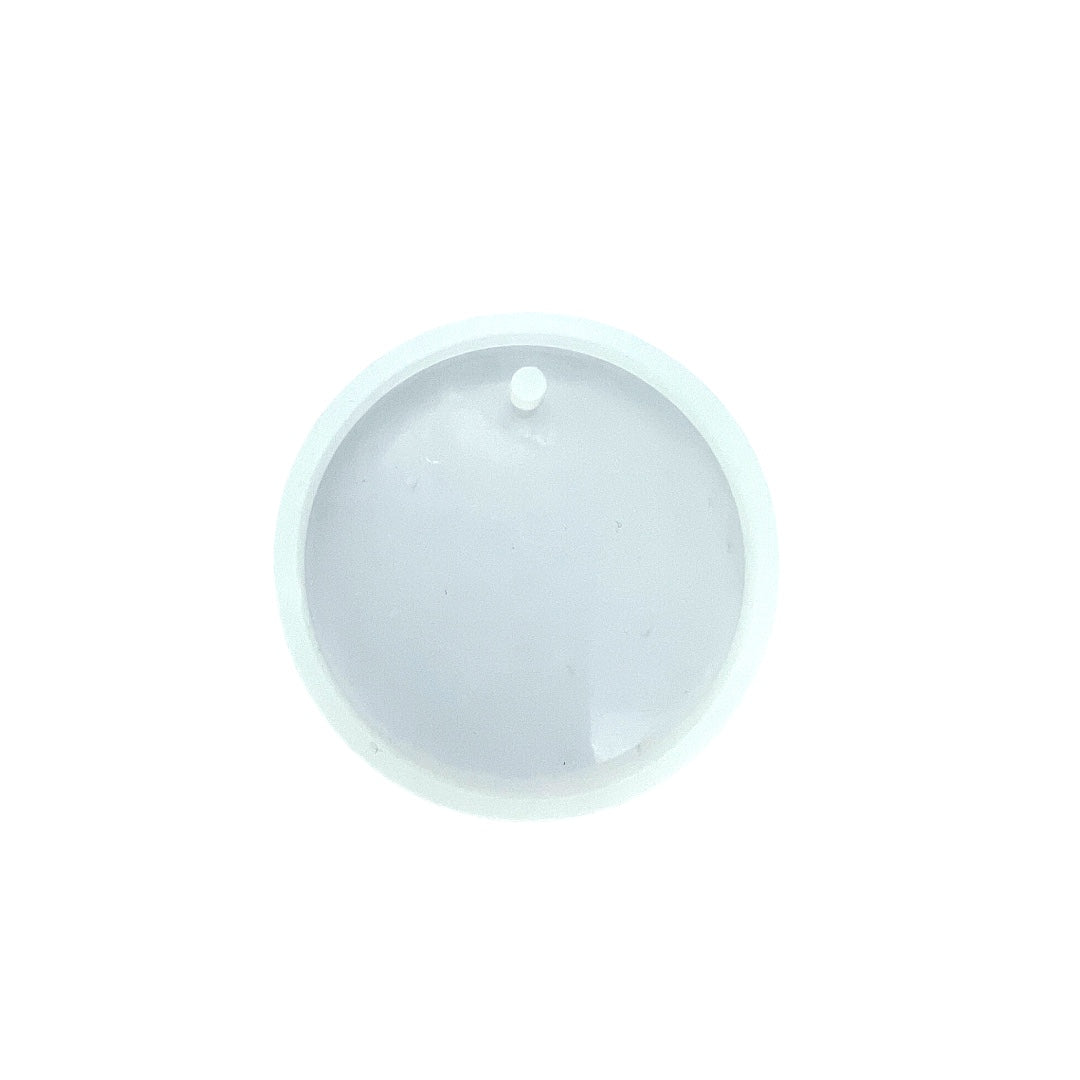 Plain Round Keychain or Ornament Mold for UV &amp; Epoxy Resin Art