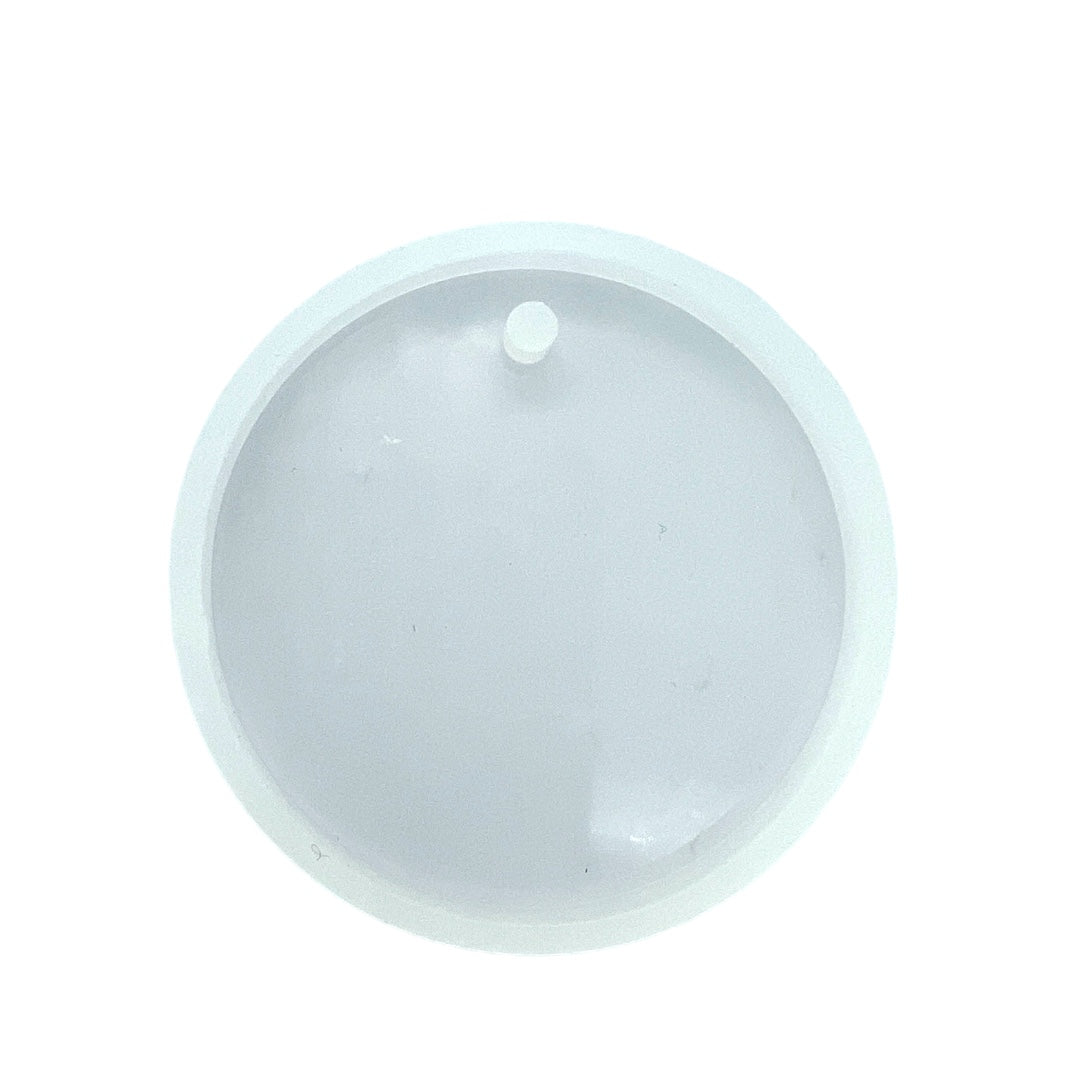 Plain Round Keychain or Ornament Mold for UV &amp; Epoxy Resin Art