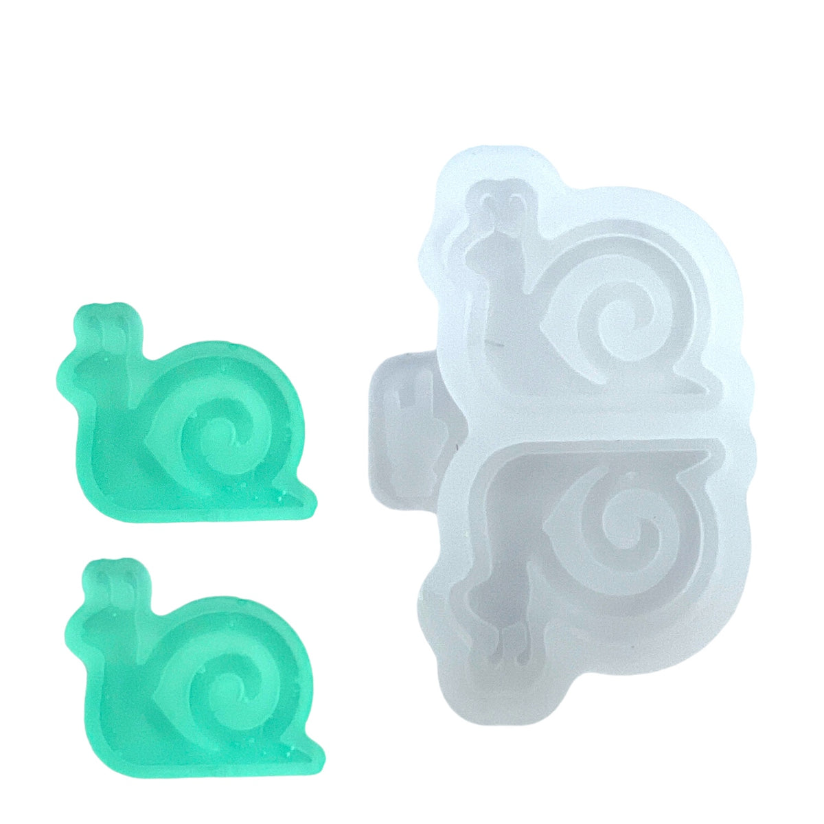 Tiny Snail Resin Rockers Exclusive Stud Earring Mold for UV and Epoxy Resin