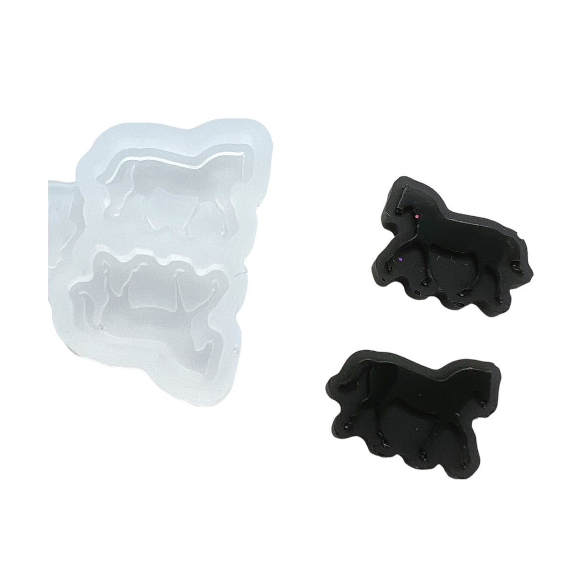 Tiny Horse Resin Rockers Exclusive Stud Earring Mold for UV and Epoxy Resin