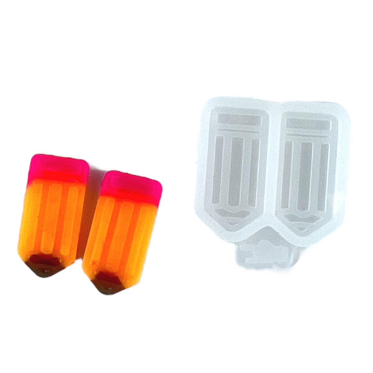 Tiny Pencil Resin Rockers Exclusive Stud Earring Mold for UV and Epoxy Resin