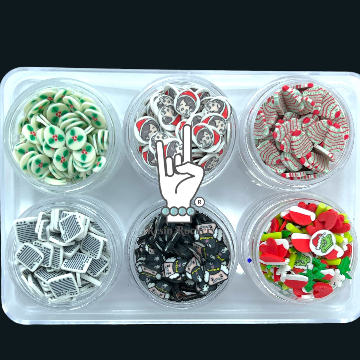 Christmas Classics Combo Set of Polymer Clay Pieces for Epoxy and UV Resin Art
