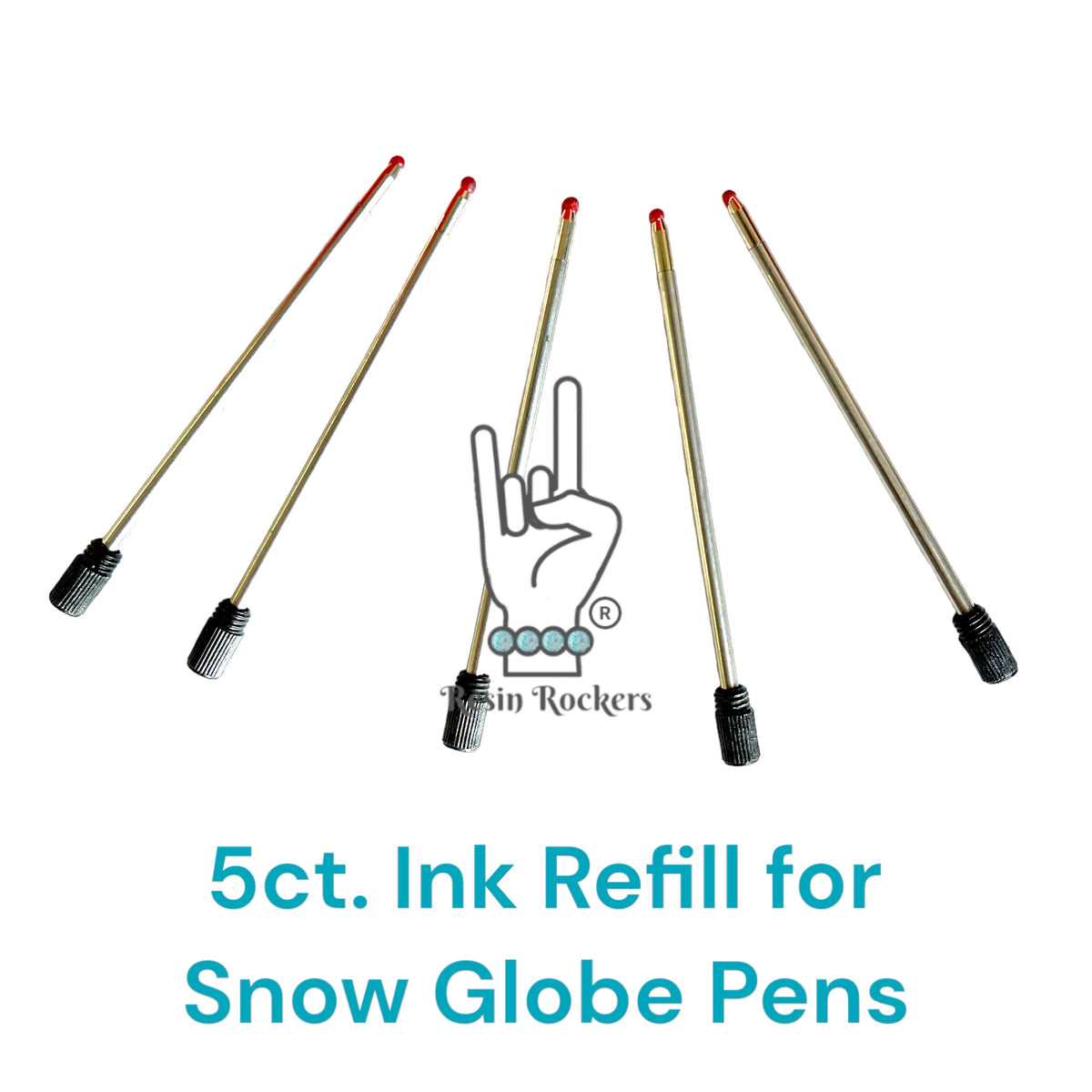5-pack of Snow Globe Fillable Pen Ink Refills