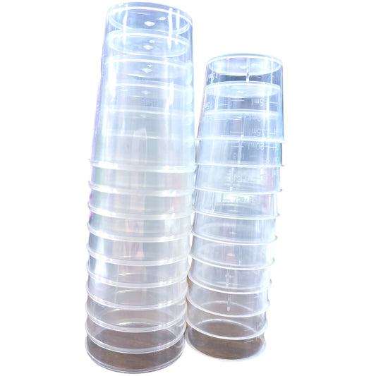 20 Pack Reusable Plastic 50mL 20mL Mini Mixing Cups
